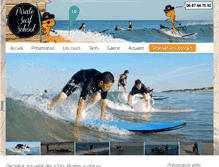 Tablet Screenshot of oleron-surf-school.com